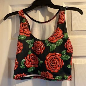 Not Actually Sequins Rose Blackmilk Clothing Crop Top